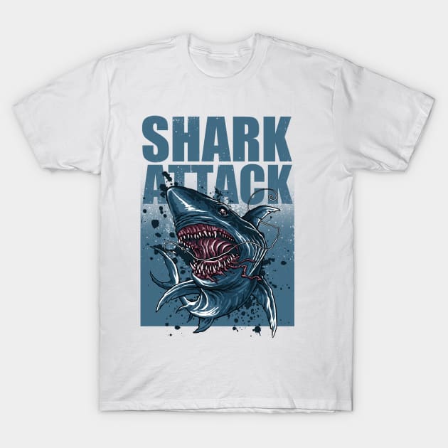 Shark Attack T-Shirt by akawork280